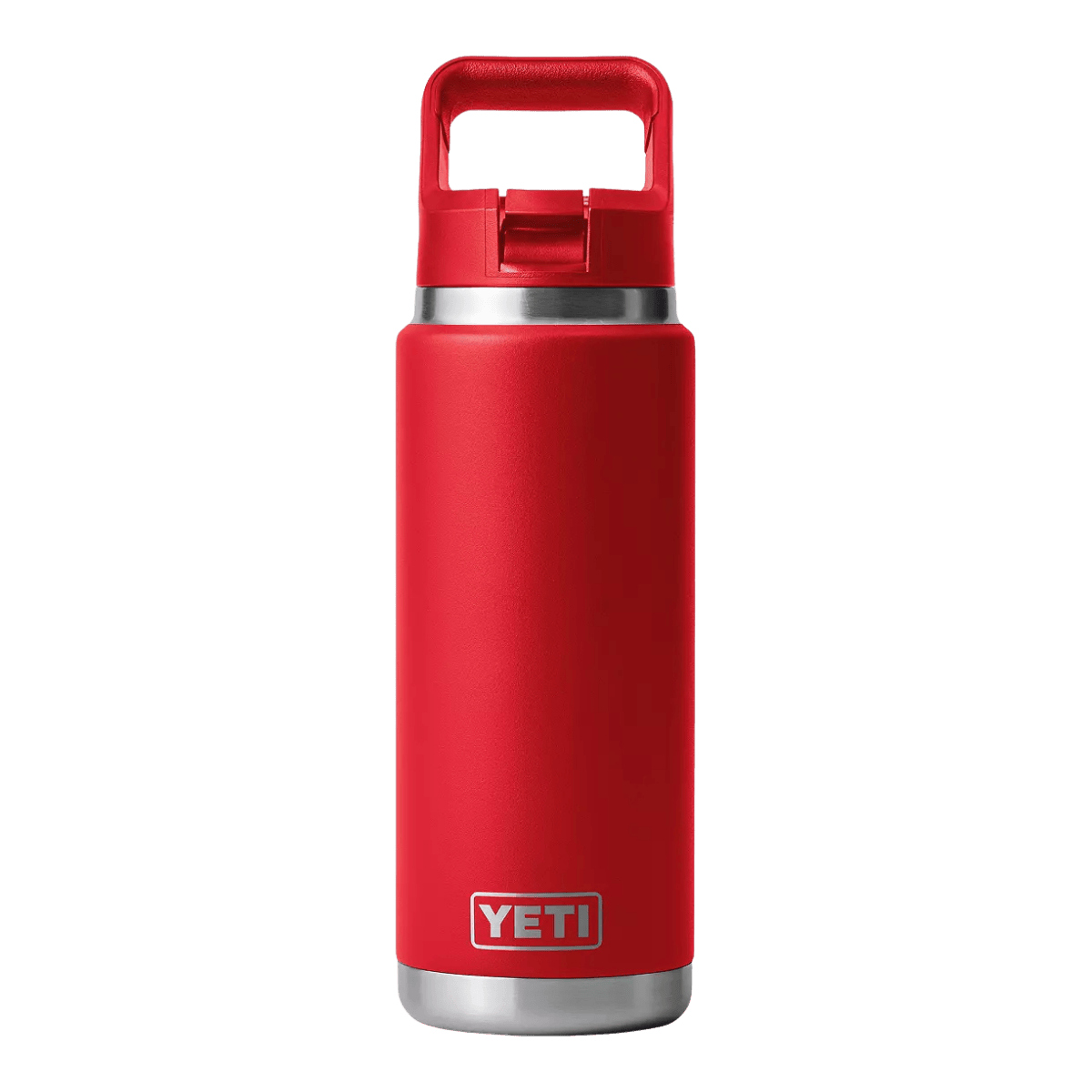 YETI 26 OZ RAMBLER COLOR CAP STRAW BOTTLE - RESCUE RED