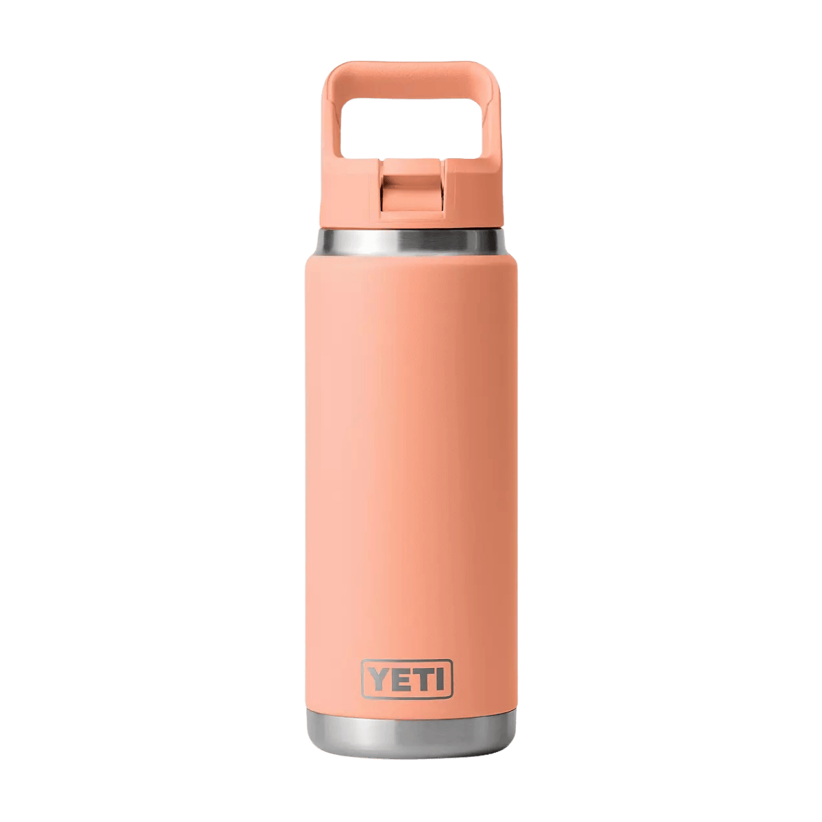 YETI 26 OZ RAMBLER COLOR CAP STRAW BOTTLE - PEACH