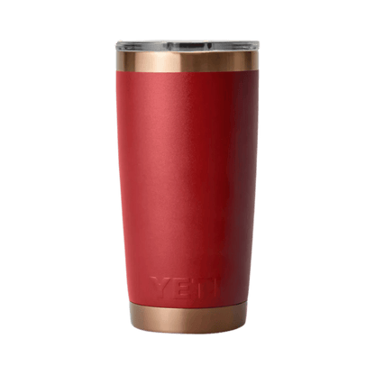 YETI RAMBLER 20 OZ FOLDS OF HONOR - BRICKRED/COPPER - BACK VIEW