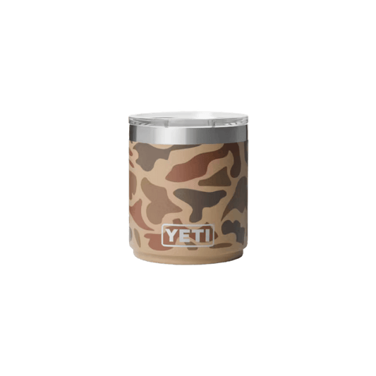 YETI RAMBLER LOWBALL 2.0 MS CAMO - WETLANDS CAMO - FRONT VIEW