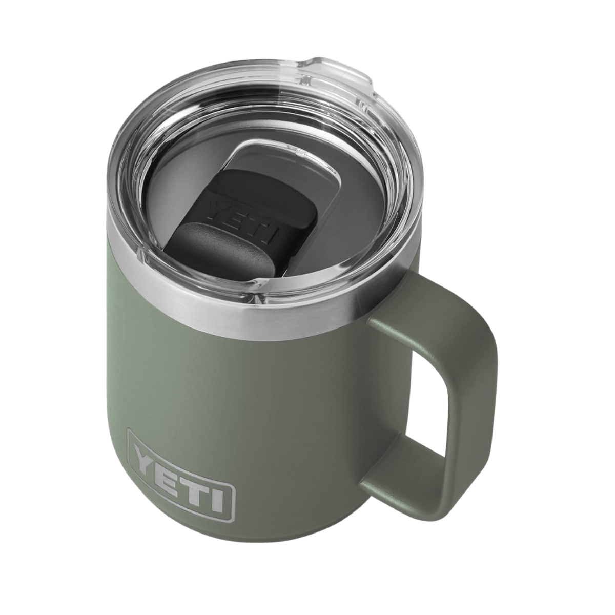 YETI 10 OZ RAMBLER MUG WITH MAGSLIDER LID_3 - CAMP GREEN