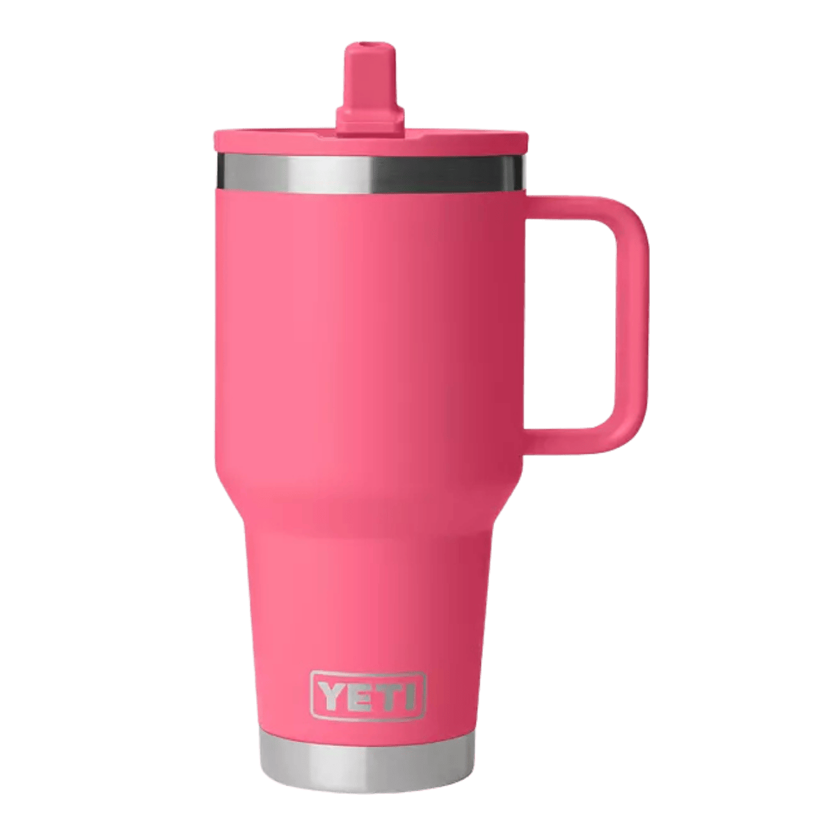 YETI RAMBLER 30 OZ TRAVEL MUG WITH MATCHED STRAW LID - TROPICAL PINK