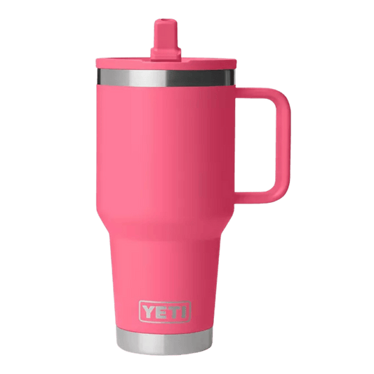 YETI RAMBLER 30 OZ TRAVEL MUG WITH MATCHED STRAW LID - TROPICAL PINK