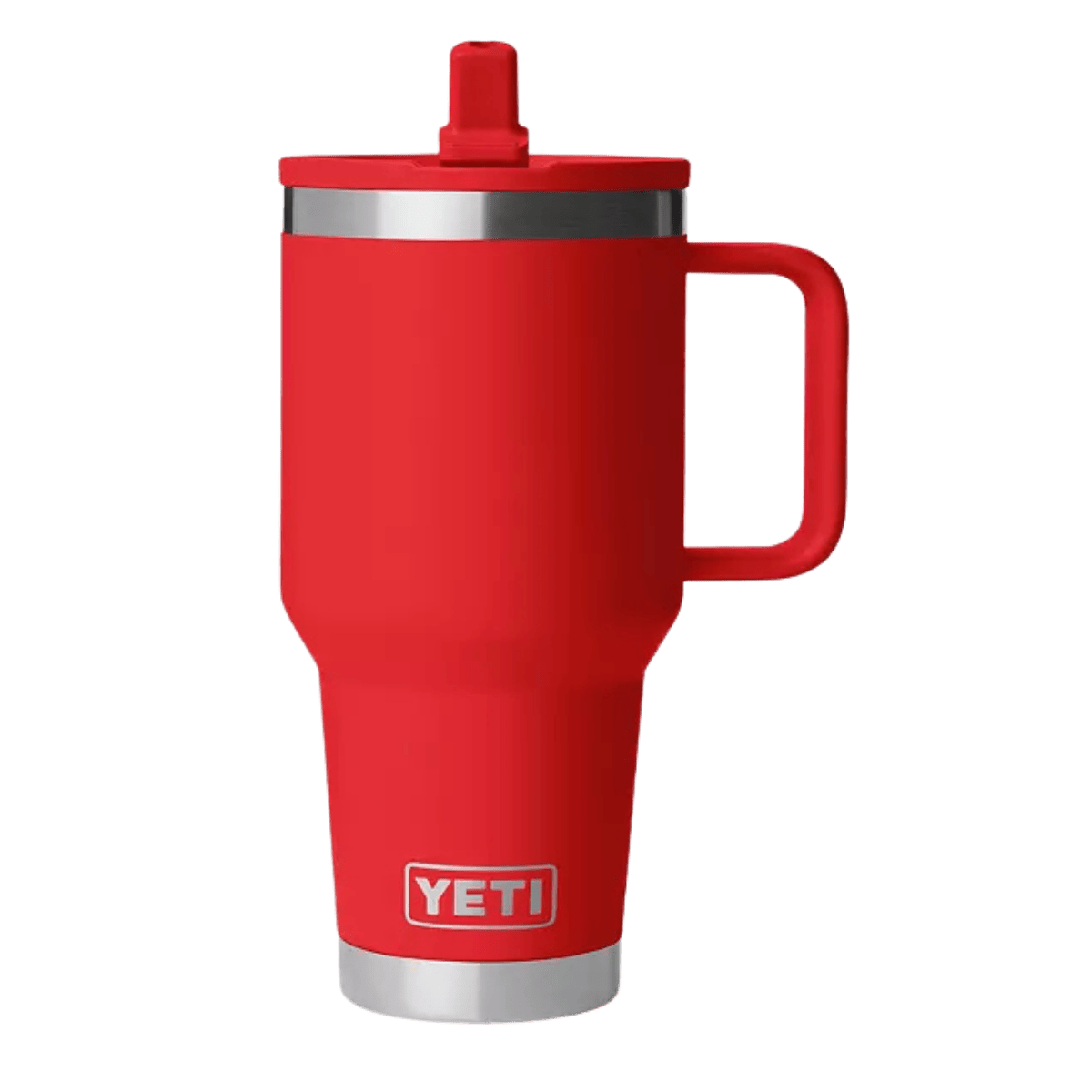 YETI RAMBLER 30 OZ TRAVEL MUG WITH MATCHED STRAW LID - RESCUE RED
