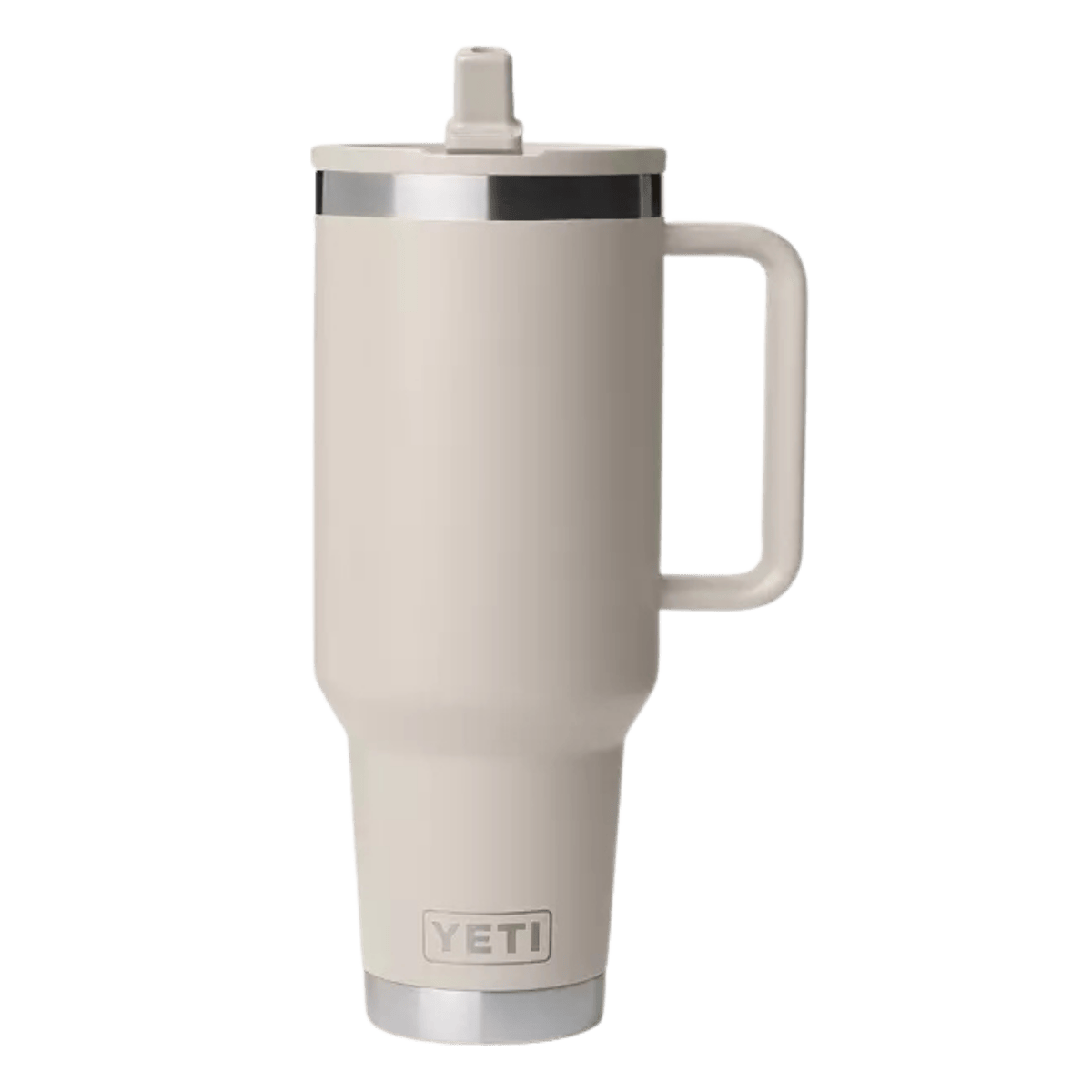 YETI RAMBLER 40 OZ TRAVEL MUG WITH MATCHED STRAW LID - CAPE TAUPE