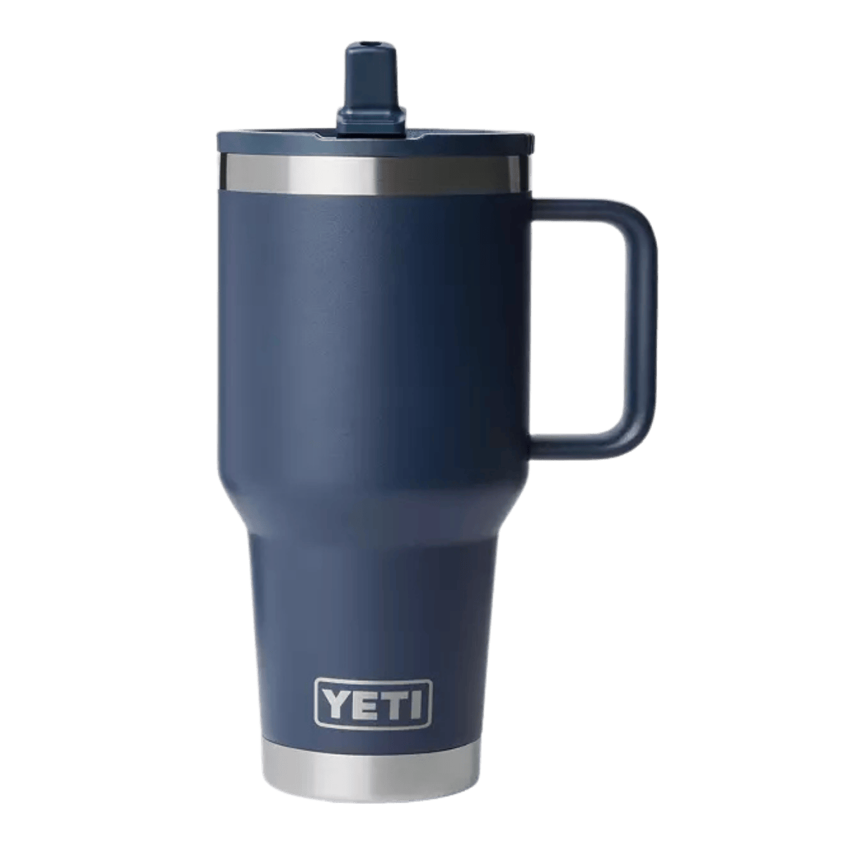 YETI RAMBLER 30 OZ TRAVEL MUG WITH MATCHED STRAW LID - NAVY