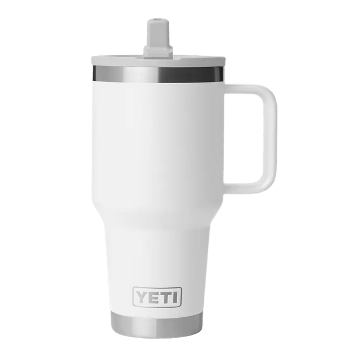 YETI RAMBLER 30 OZ TRAVEL MUG WITH MATCHED STRAW LID - WHITE