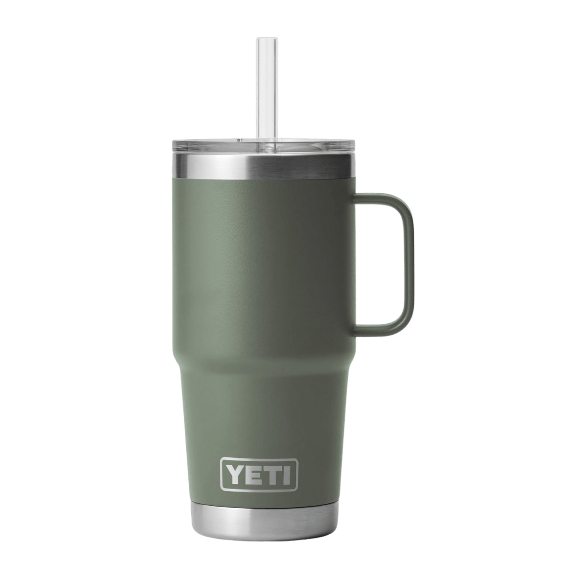 YETI RAMBLER 25 OZ TUMBLER STRAW MUG - CAMP GREEN