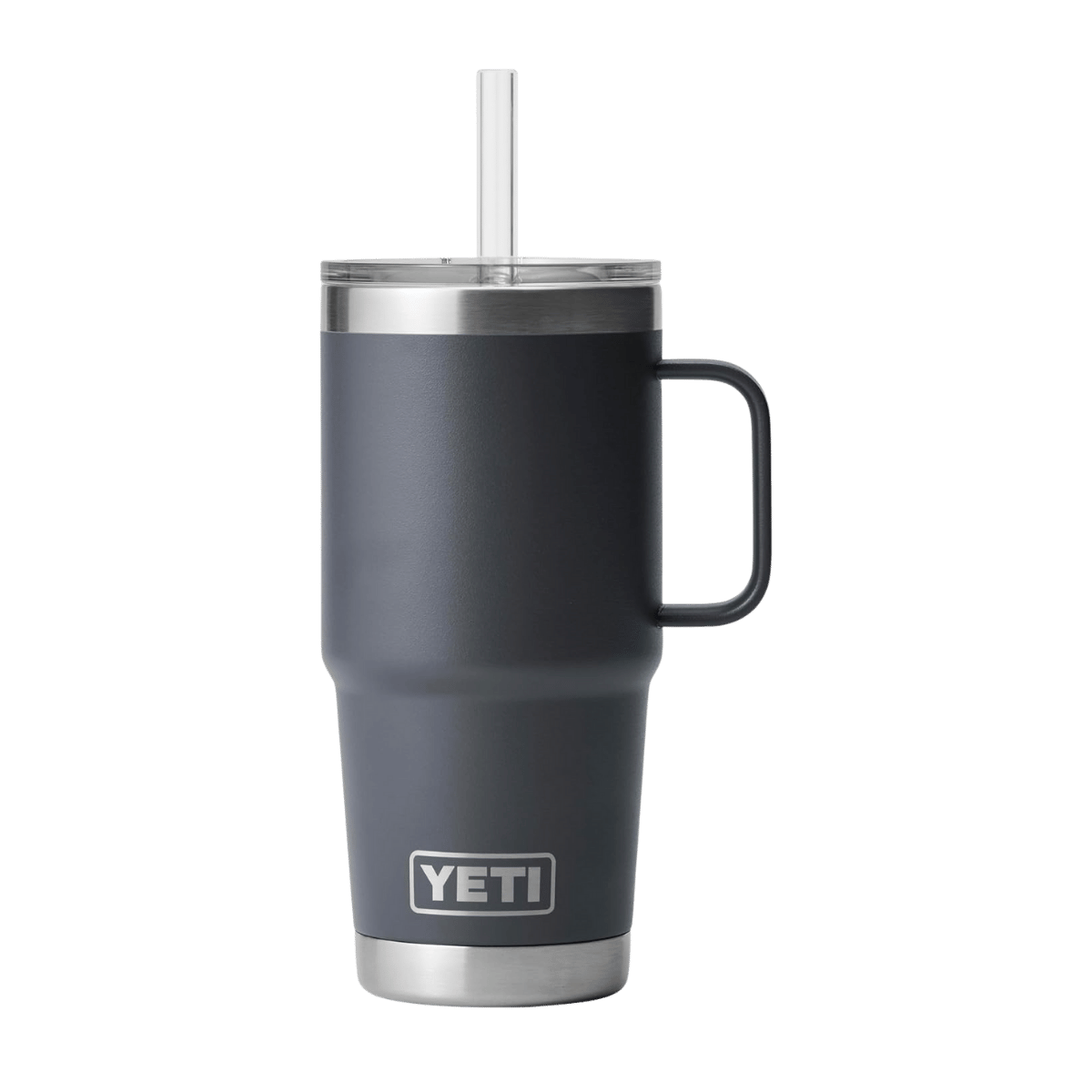 YETI RAMBLER 25 OZ TUMBLER STRAW MUG - CHARCOAL