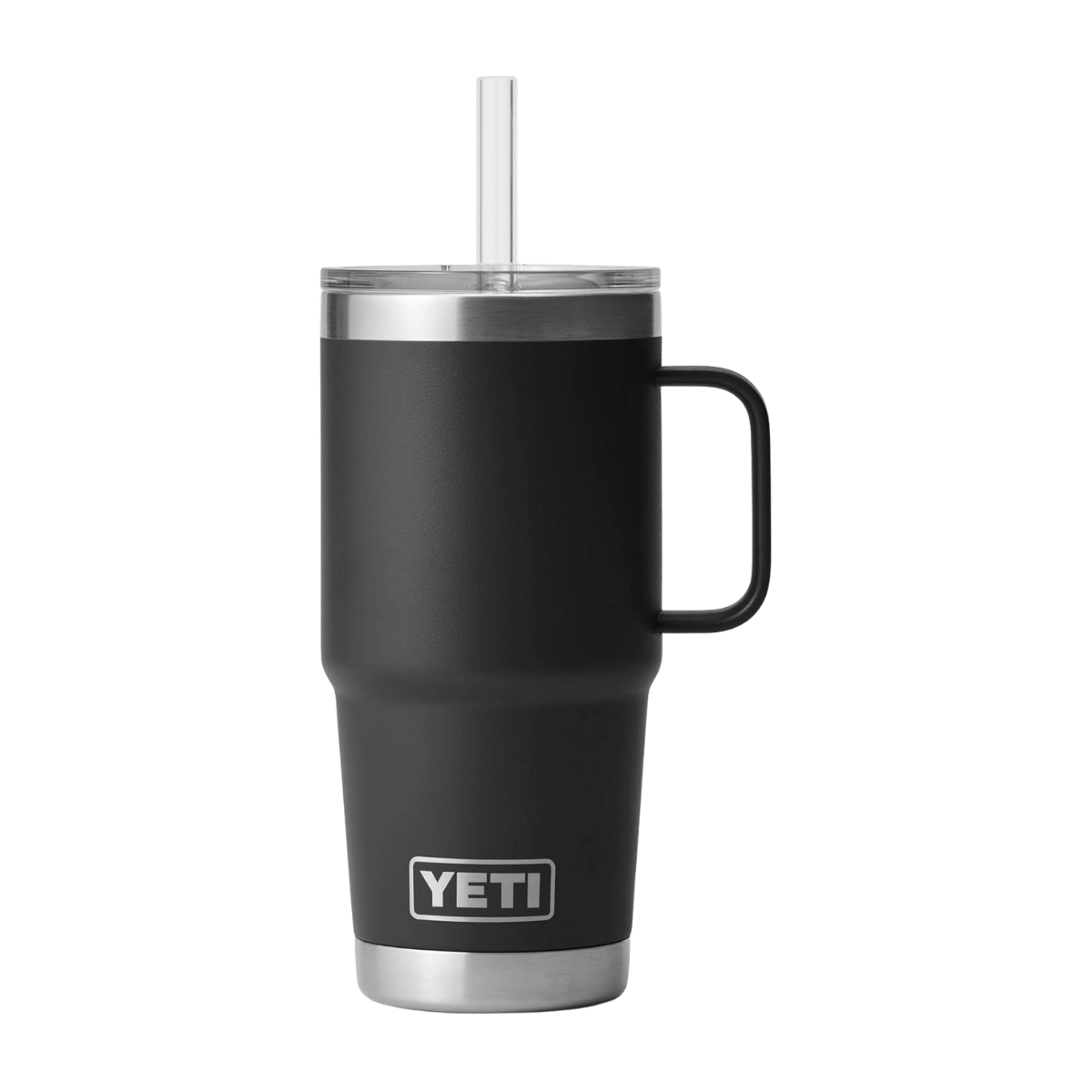 YETI RAMBLER 25 OZ TUMBLER STRAW MUG - BLACK