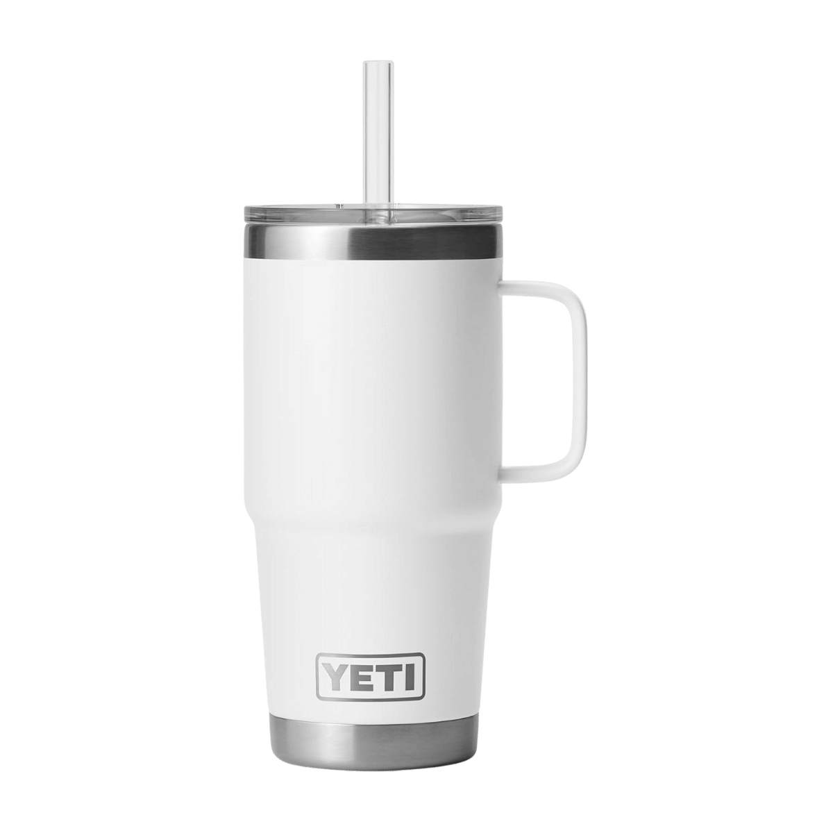 YETI RAMBLER 25 OZ TUMBLER STRAW MUG - WHITE