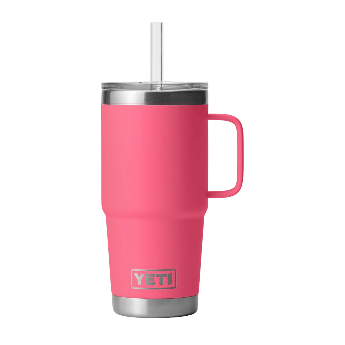 YETI RAMBLER 25 OZ TUMBLER STRAW MUG - TROPICAL PINK