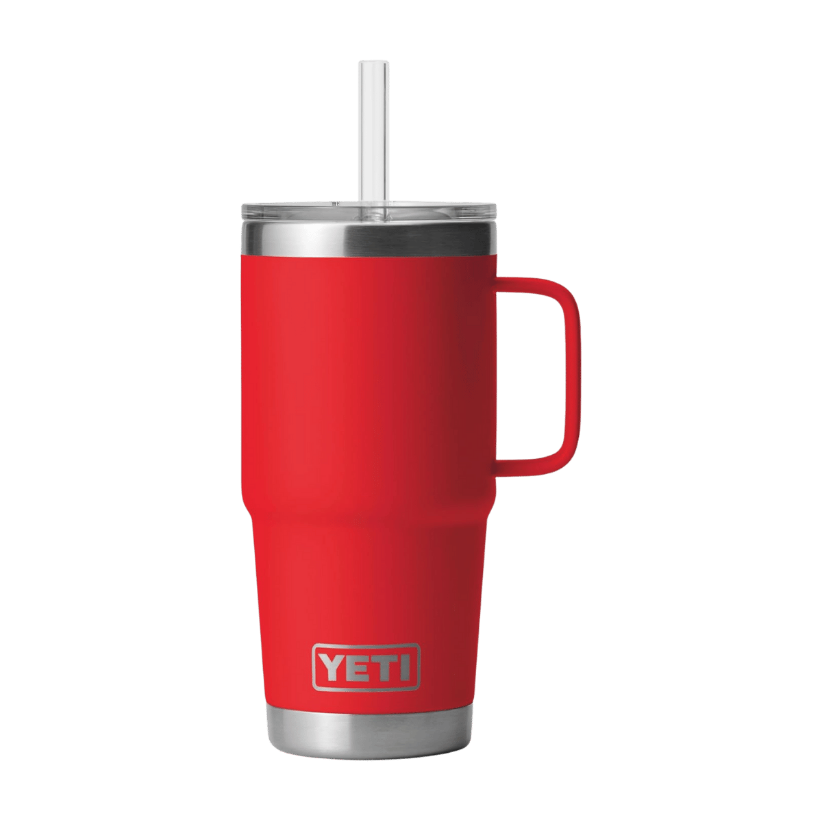 YETI RAMBLER 25 OZ TUMBLER STRAW MUG - RESCUE RED