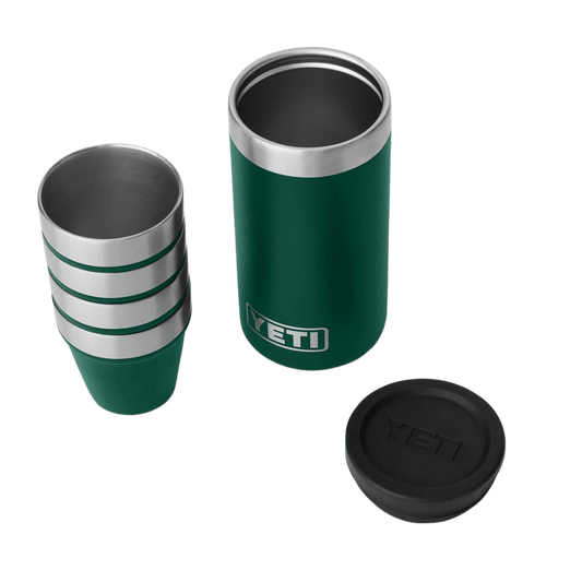 YETI SHOT GLASSES AND CASE - BLACK FOREST GREEN