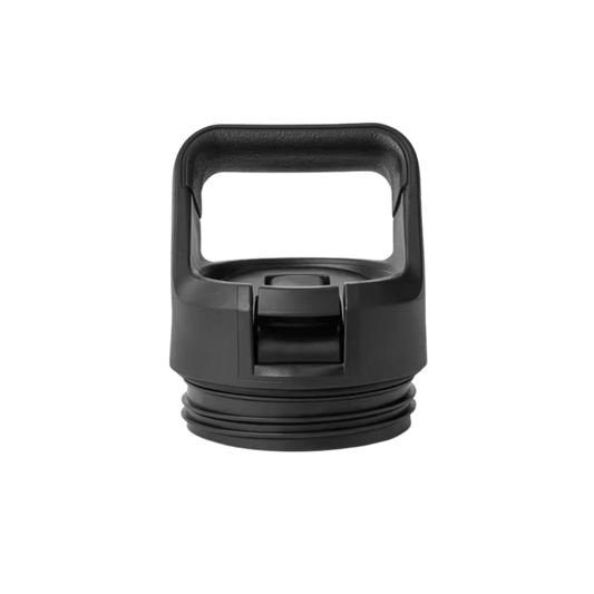 YETI RAMBLER BOTTLE STRAW CAP - BLACK - BACK VIEW