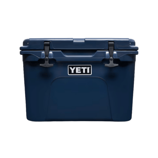 YETI TUNDRA 35 HARD COOLER - NAVY - FRONT VIEW