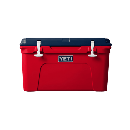 YETI TUNDRA HARD COOLER 45 QUART -RED/WHITE/BLUE - FRONT VIEW