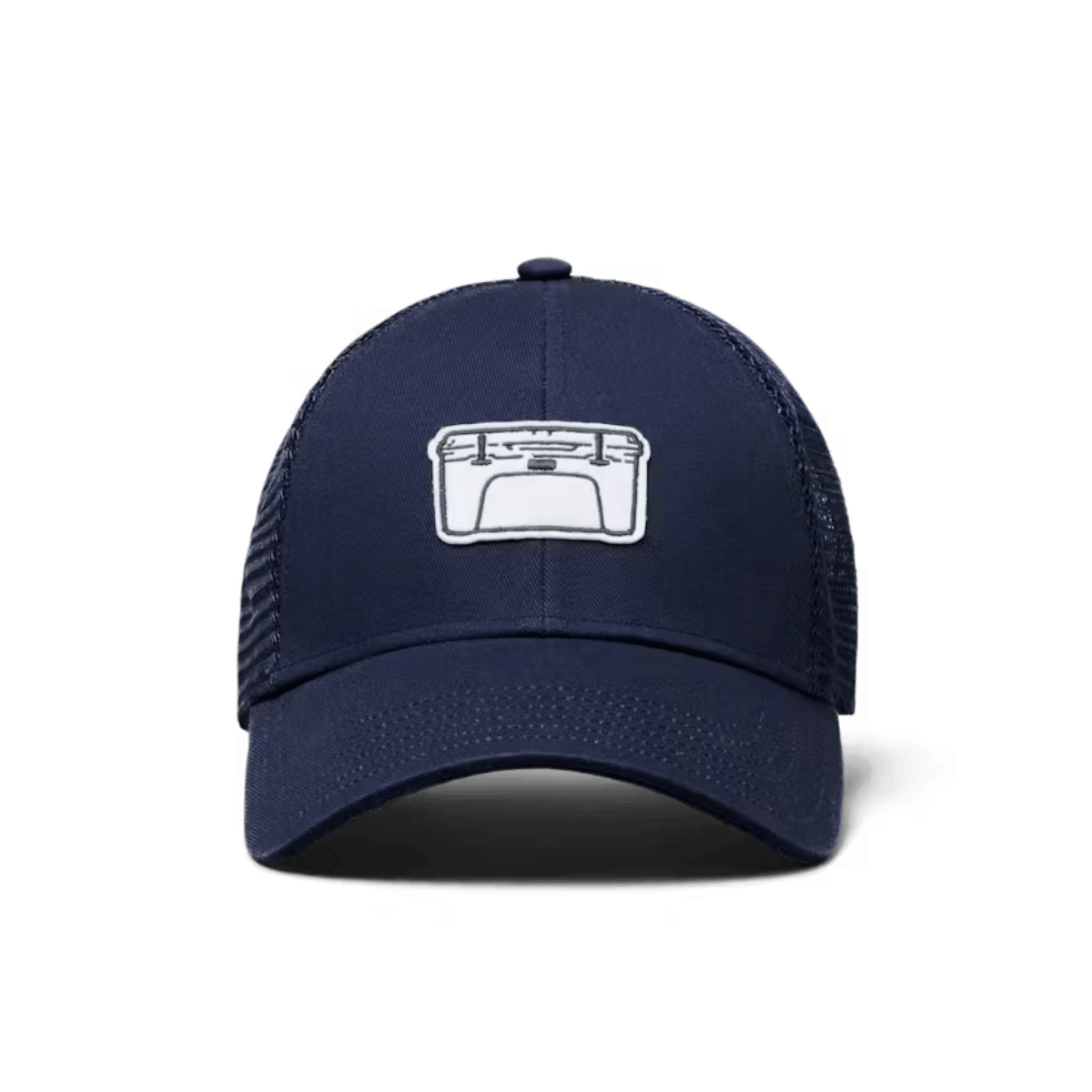 YETI TUNDRA BADGE LOW PRO TRUCKER - NAVY - FRONT VIEW