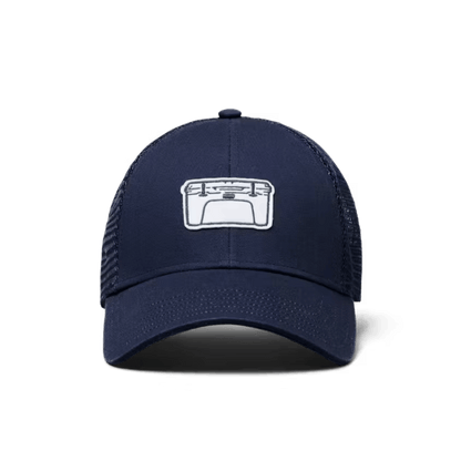 YETI TUNDRA BADGE LOW PRO TRUCKER - NAVY - FRONT VIEW