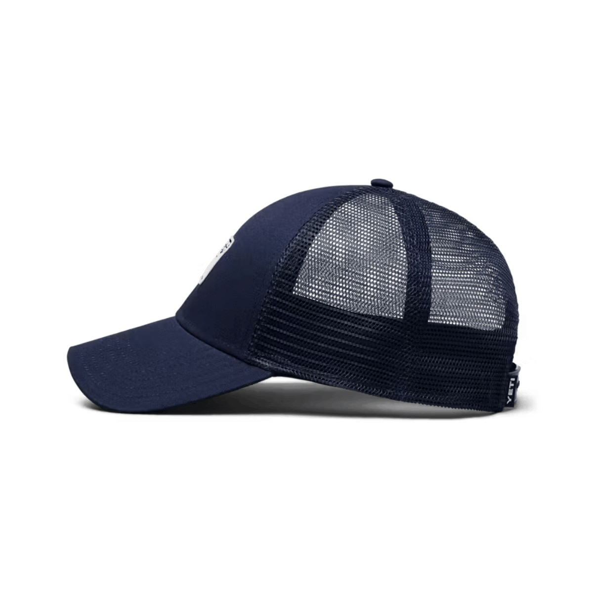 YETI TUNDRA BADGE LOW PRO TRUCKER - NAVY - SIDE VIEW