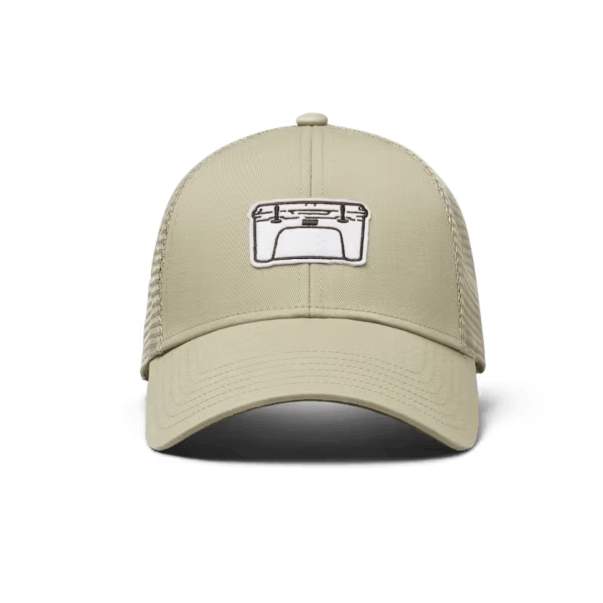 YETI TUNDRA BADGE LOW PRO TRUCKER - ONE SIZE - KHAKI - FRONT VIEW