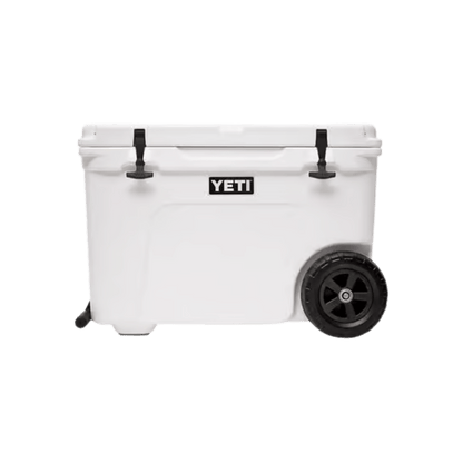 YETI TUNDRA 50 QUART HAUL ROLLER COOLER - WHITE - FRONT VIEW