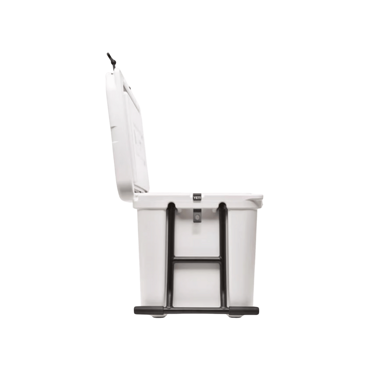 YETI TUNDRA 50 QUART HAUL ROLLER COOLER - WHITE - SIDE VIEW