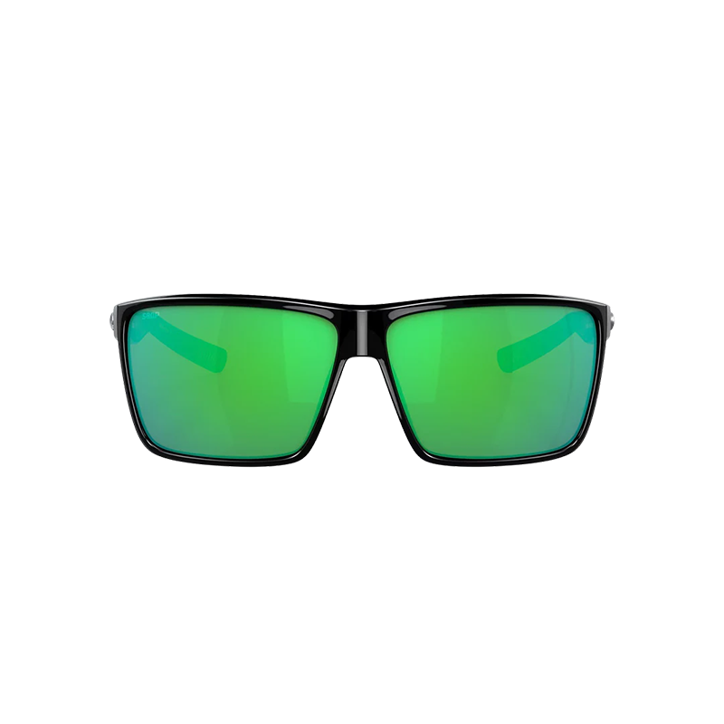 Costa Del Mar Rincon RIN 11 Shiny Black Frame with Green mirrored lenses