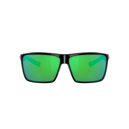 Costa Del Mar Rincon RIN 11 Shiny Black Frame with Green mirrored lenses