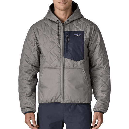 PATAGONIA 7990 MENS DIAMOND QUILTED BOMBER HOODY - FOREVER GREY
Front View