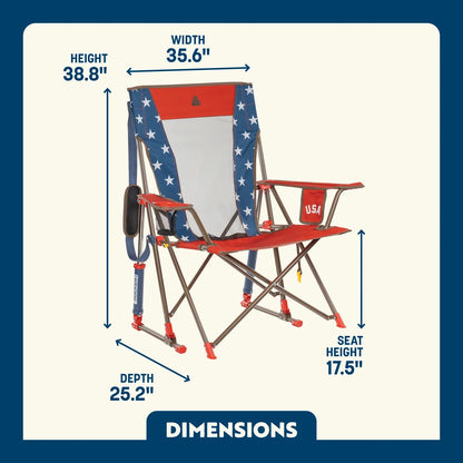 GCI OUTDOOR COMFORT PRO ROCKER USA LIMITED EDITION dimensions
