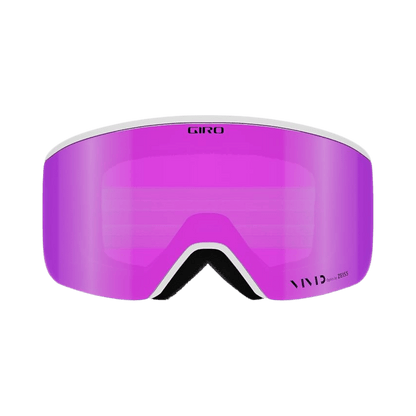 GIRO WOMEN'S ELLA GOGGLE - WHITE LX STRIPE VIVID PINK FRONT
