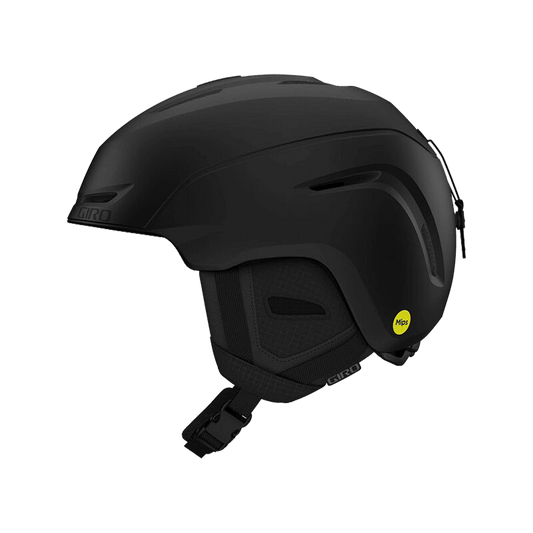 Black helmet with a visible brand logo on a white background