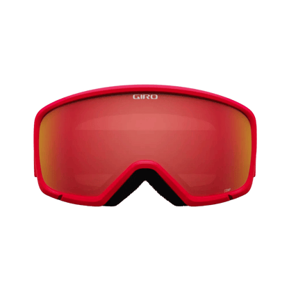 GIRO YOUTH STOMP GOGGLE - Red White Wordmark Amber_Scarlet - front
