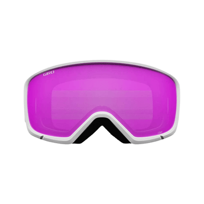 GIRO YOUTH STOMP GOGGLE -White Wordmark Amber Pink - front