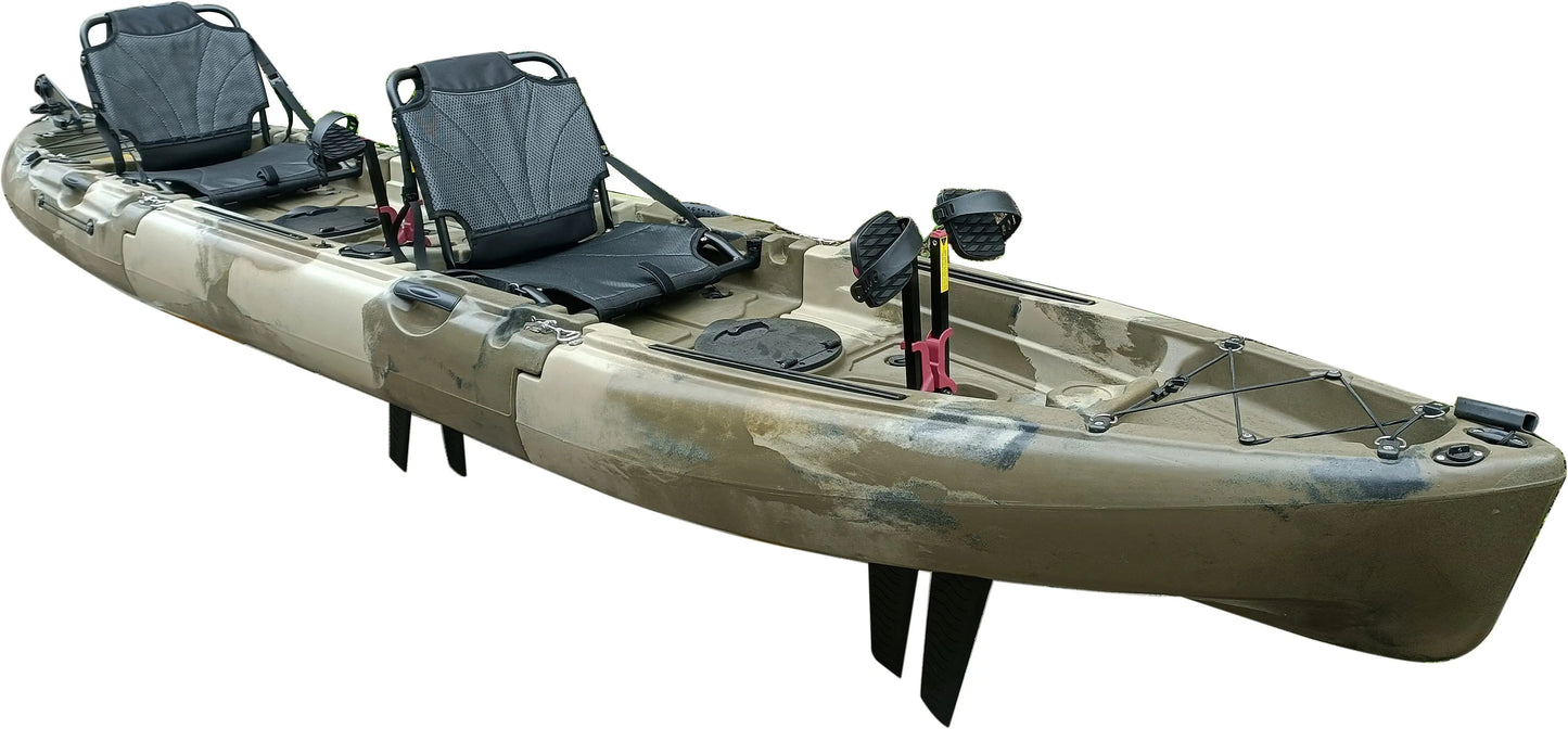 ReelYaks Raptor 14ft Tandem | Fin & Prop Drive | Modular Fishing Kayak