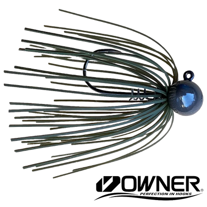 The Ringer Finesse Football Jig - Green Pumpkin