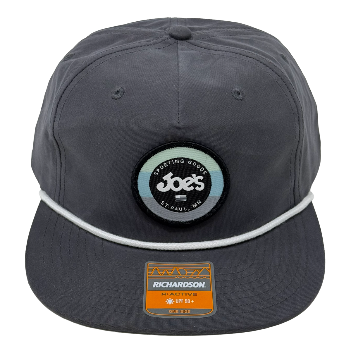 JOE'S BAIT SHOP CAPS - CHARCOAL W/WHITE ROPE