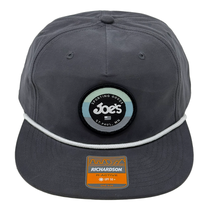 JOE'S BAIT SHOP CAPS - CHARCOAL W/WHITE ROPE