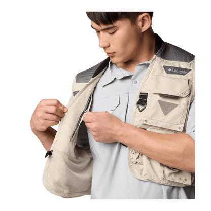COLUMBIA MEN'S HENRY'S FORK VI VEST - FOSSIL - FEATURING VIEW