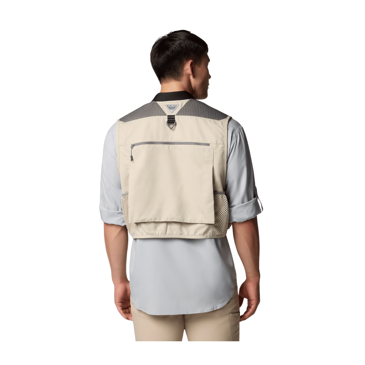 COLUMBIA MEN'S HENRY'S FORK VI VEST - FOSSIL - BACK VIEW