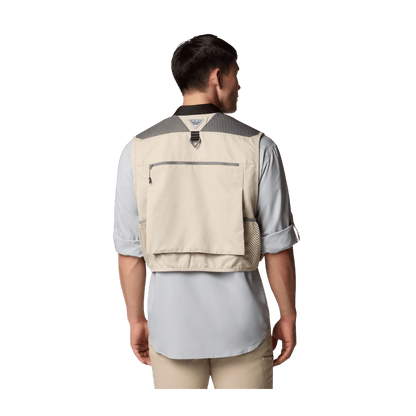 COLUMBIA MEN'S HENRY'S FORK VI VEST - FOSSIL - BACK VIEW