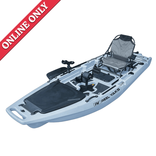 ReelYaks Rocket 9.8ft Propeller Drive Modular Fishing Kayak showing that its sold online only