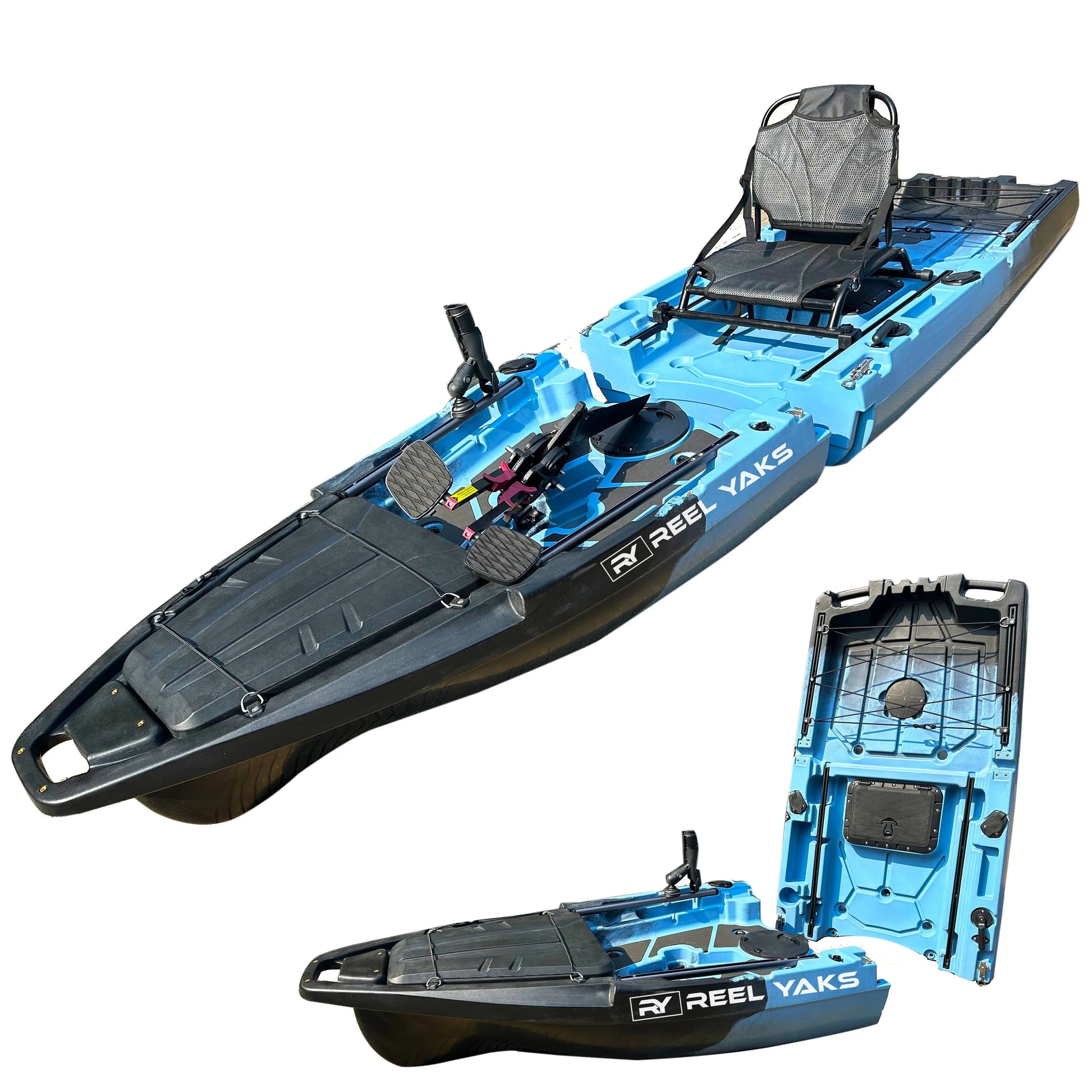 ReelYaks Recon 10ft Fin Drive Modular Fishing Kayak