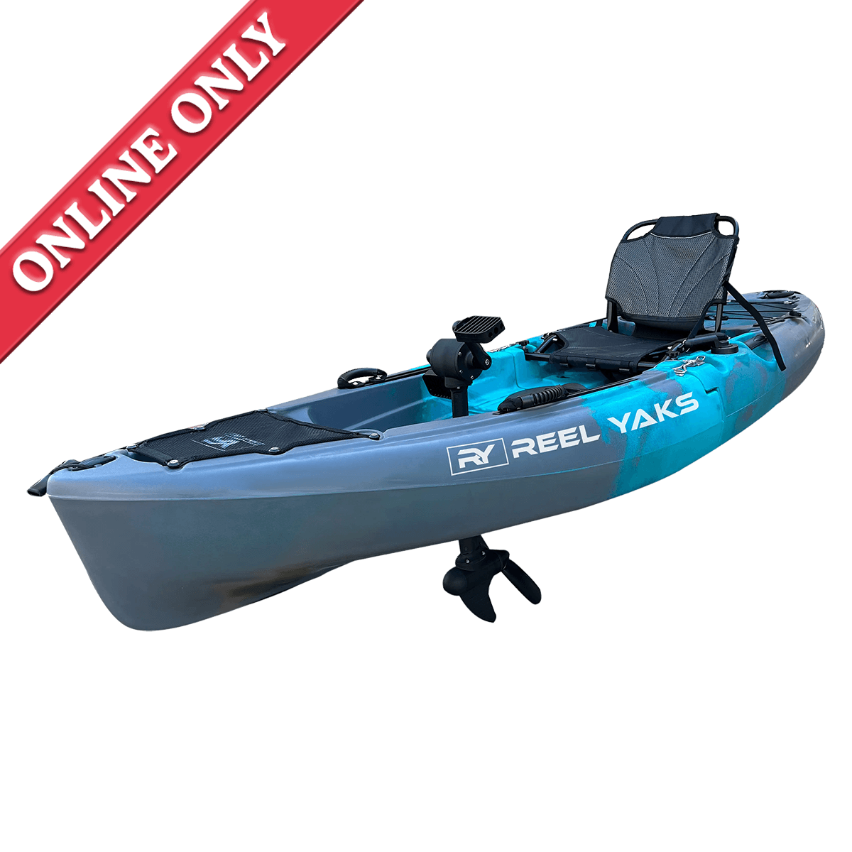 ReelYaks Raptor 9.5ft Propeller Drive Modular Fishing Kayak showing it is sold online only