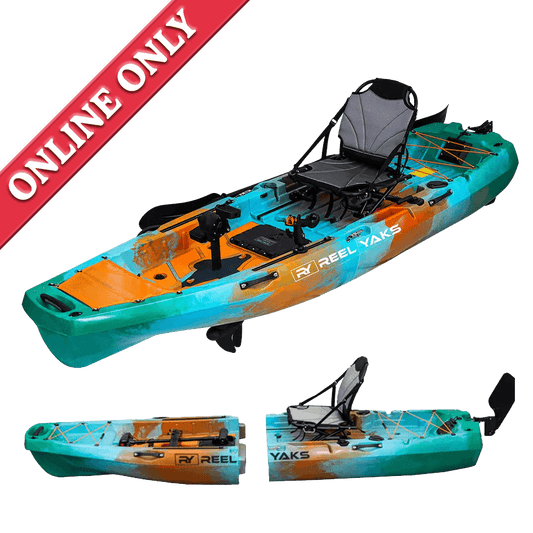 ReelYaks Radar 10ft Propeller Drive Modular Fishing Kayak showing its available online only.