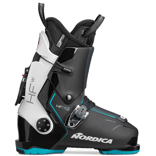 WOMEN'S HF 75 R DH SKI BOOT - BLACK/WHITE/LIGHT BLUE         2024