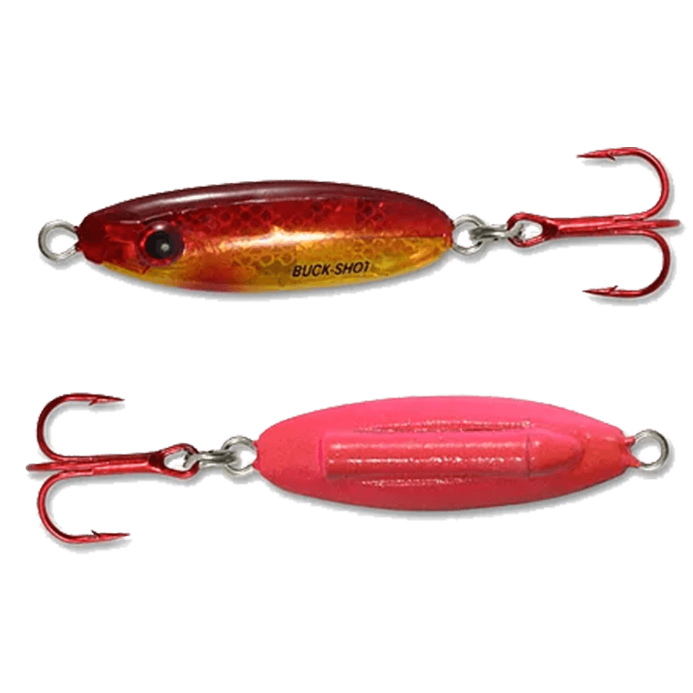 NORTHLAND BUCK-SHOT RATTLE SPOON S-GLO GOLDFISH 1/8OZ