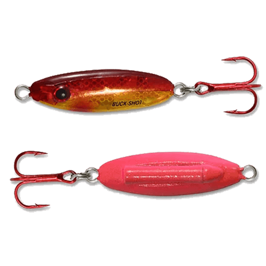 NORTHLAND BUCK-SHOT RATTLE SPOON S-GLO GOLDFISH 1/8OZ