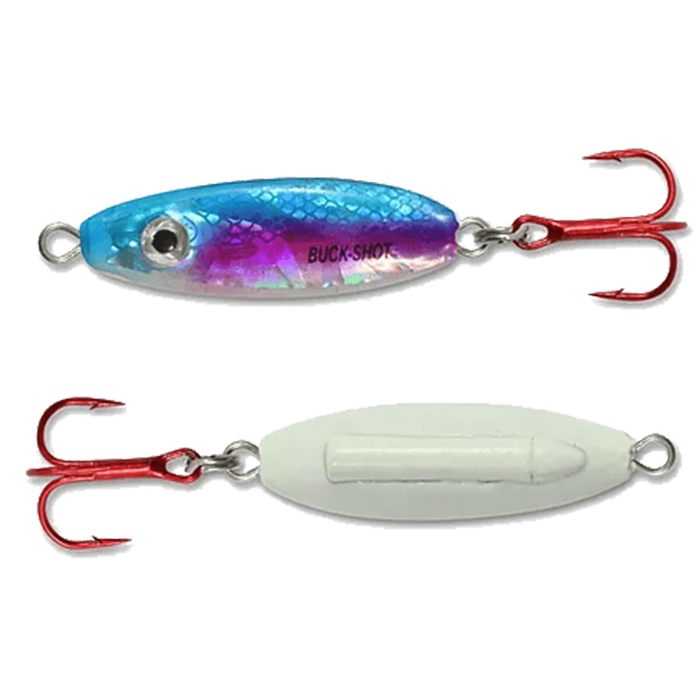 NORTHLAND BUCK-SHOT RATTLE SPOON S-GLO RAINBOW 1/8OZ